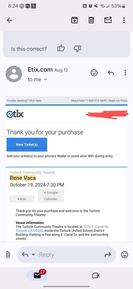 Rene Vaca Tickets In Turlock