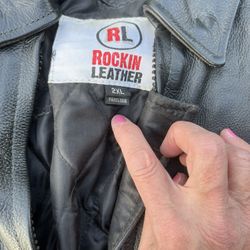 Four Genuine Biker Leather Jackets Sizes 2X, 3X,  and  4X