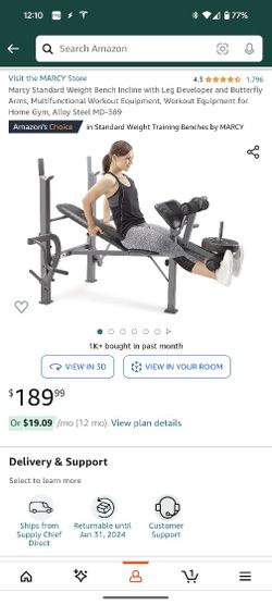 **New In Box** Marcy Standard Weight Bench Incline