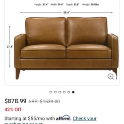 Couch Italian Leather 