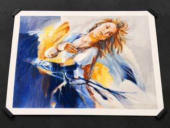 Christine Comyn Woman Signed Limited Edition Numbered Print 190/350 Unframed
