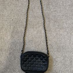 Black Quilted Crossbody Bag