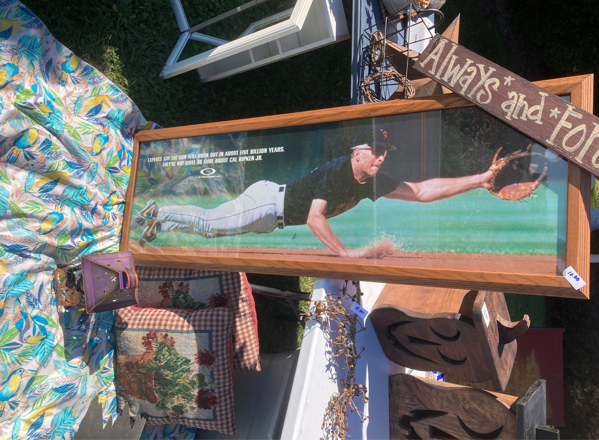 Framed Memorabilia Of Cal Ripken