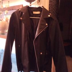 black leather jacket 