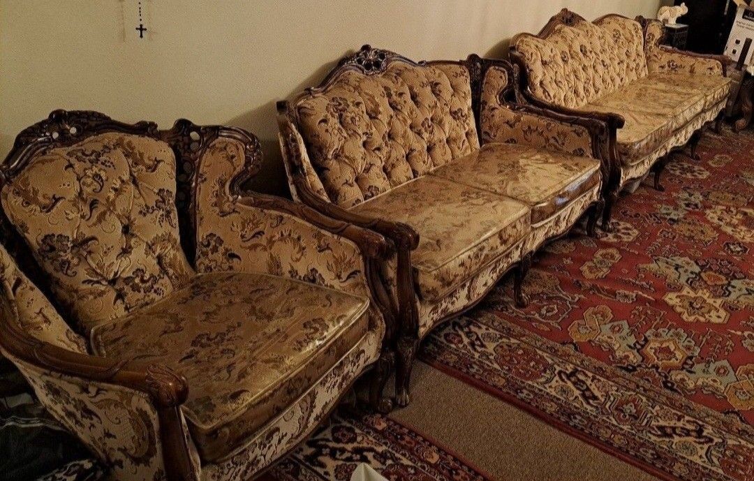 French Italian 3-piece sofa set.