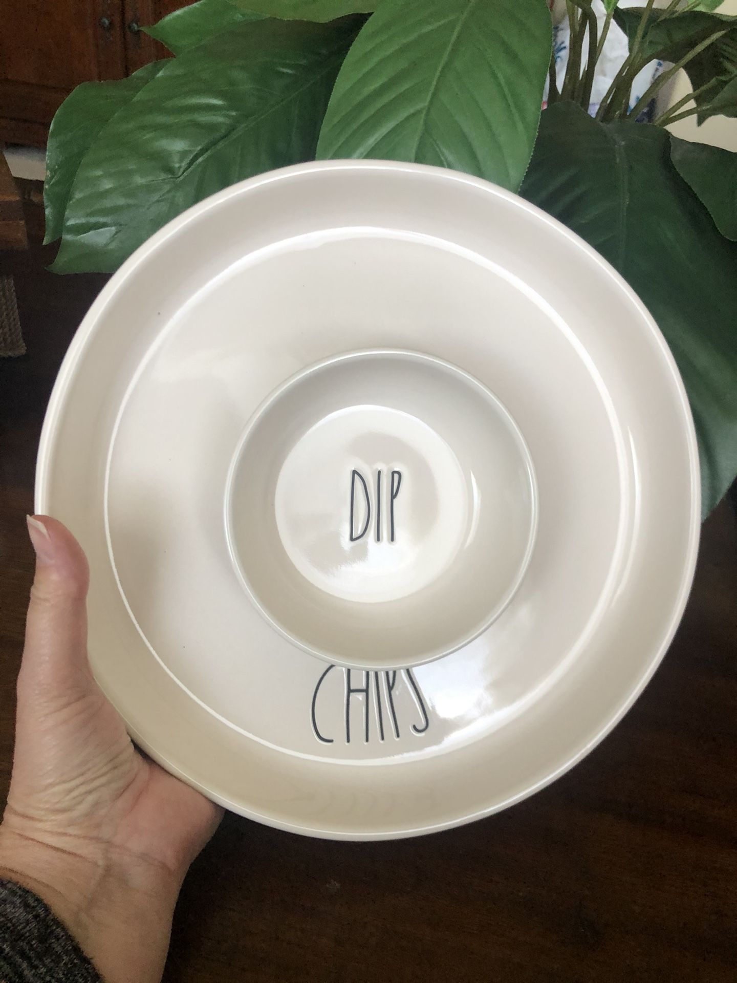 Rae Dunn CHIPS & DIP plate
