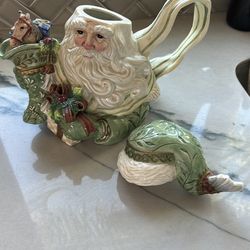 Christmas Fitz & Floyd Santa tea pot