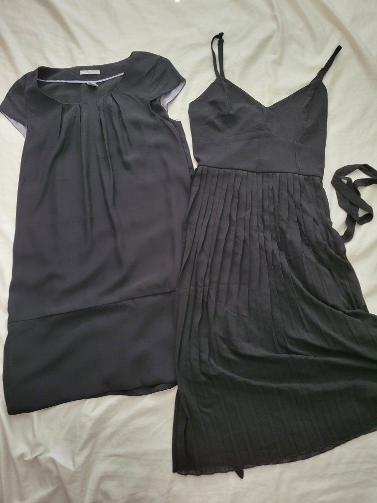 2 Midi Classy Black Dresses Both For $10