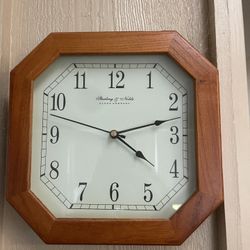 Vintage Wall Clock Wood Antique