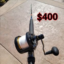 Penn Fathom II 40 LD2 2-Speed Combo w/ Premier Rod & Fresh 65lb Braid