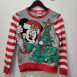 Minnie Mouse  Christmas Sweater Size 10-12 