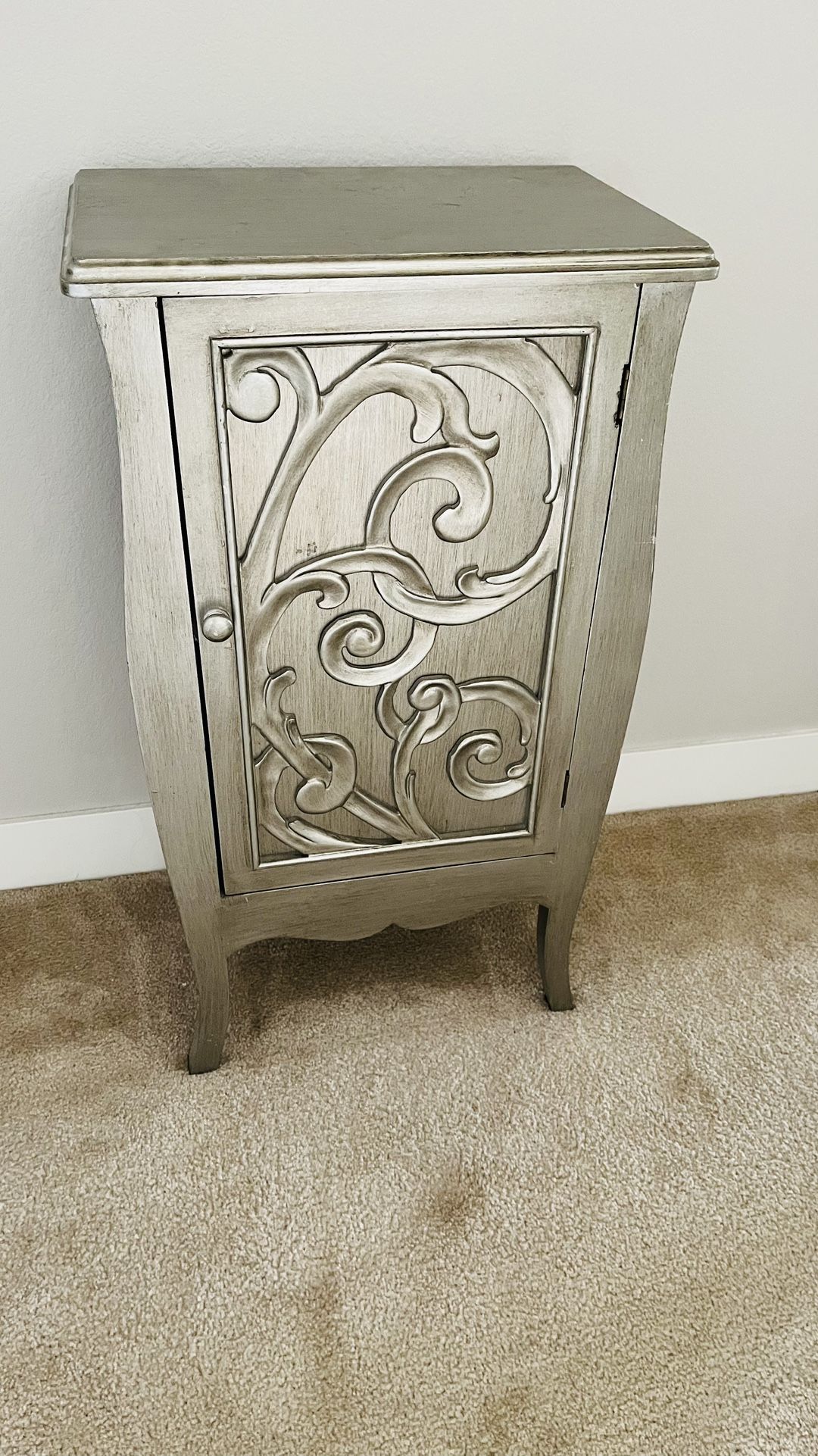 Antique Mirror And Cabinet