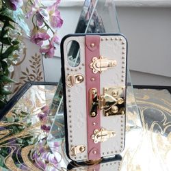 iPhone Case iPhone X and XS Cell Phone Case W/ Stand & Carrying Chain Pink iPhone Case Apple iPhone