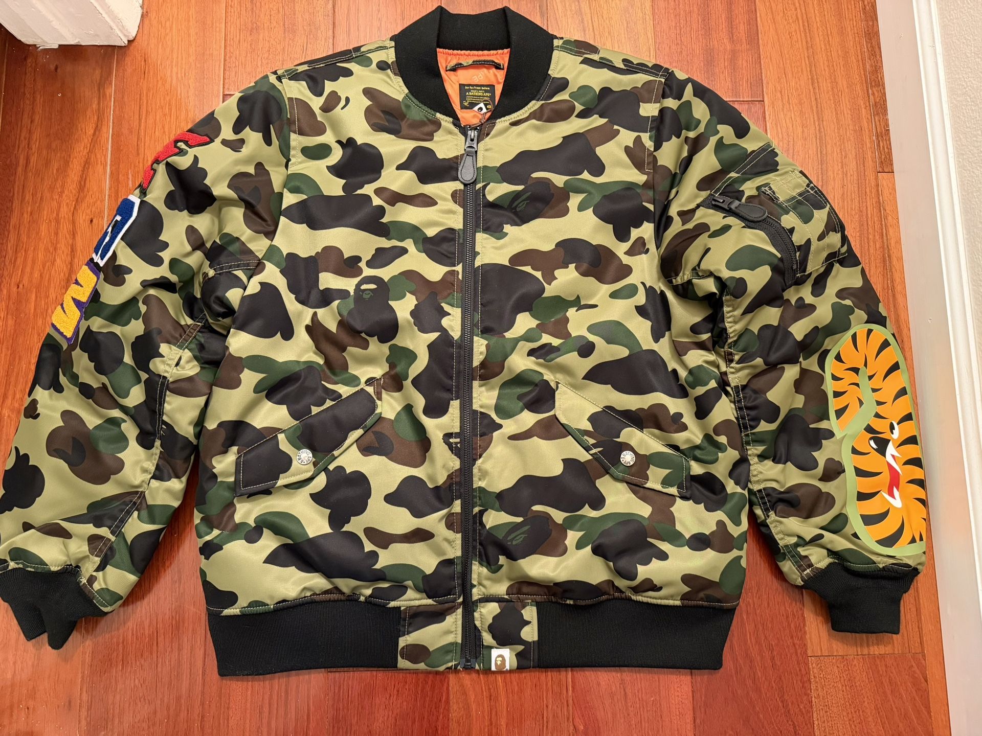 A BATHING APE MEN JACKET 1ST CAMO SHARK MA-1 JACKET MENS