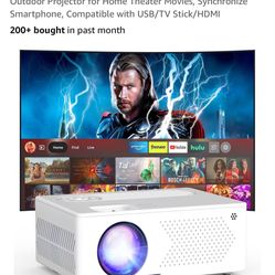 5G WiFi Bluetooth Projector w/ 120” Screen