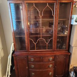 Antique Cherrywood China Cabinet 