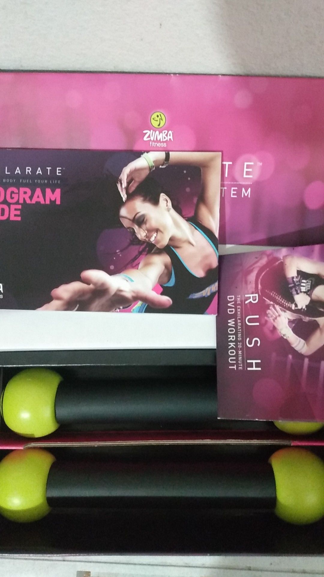 set of Zumba Dumbbells