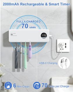 New UV Light Toothbrush Sanitizer & Holder