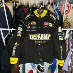 Vintage U.S. Army NASCAR Reversible Jacket XL Rare