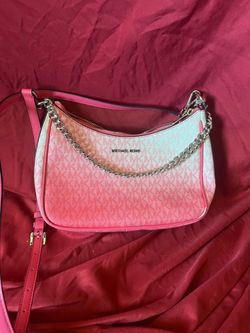 Michael Kors Pink/White Purse Small with Shoulder Strap