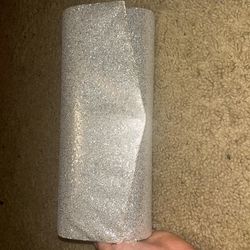 Silver Glitter Clutch Bag