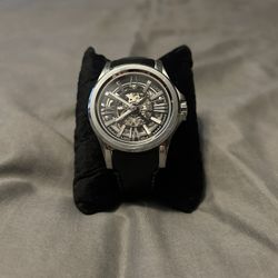 Bulova Accutron Skeleton Watch  Automatic Mens 40mm  Swiss Made C860652