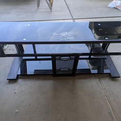 Black tempered glass TV Stand