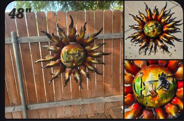 48"  Southwest  Desert Sun Wall Art -USED