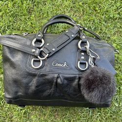 Y2K Coach Ashley Black Leather Satchel
