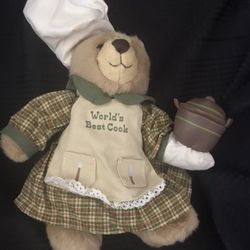 Brown Bear Dressed As A Chef Plush