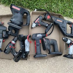 Craftsman 19.2V Power Tools 9 Piece Combo- No battery/ Charger