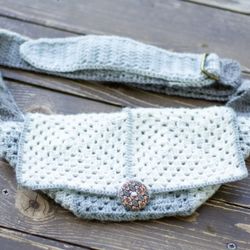 Granny Square Crocheted Crossbody Bag / Sling / Fanny Pack / Boho bag - Handmade and one of a kind