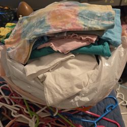 Bag Of Clothes & Kids Shoe Rack