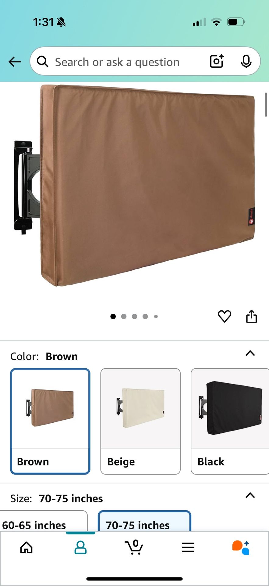 Outdoor tv Cover For 75 Inch Or Smaller