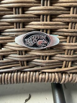 Hampton Bay Wicker Outdoor Loveseat & Two Matching Rocking Chairs