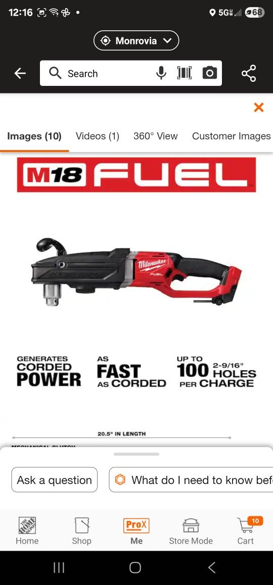 Super Hawg 1/2" Right Angle Drill 2009-20