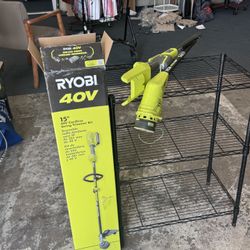 Used Once RYOBI 40v String Trimmer