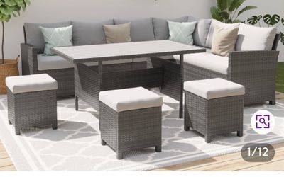 Wade Logan Cueva 7 Piece Ratan Sectional