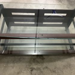 Glass Shelf Media Table 