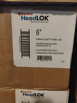 Headlok 6" structural wood screws