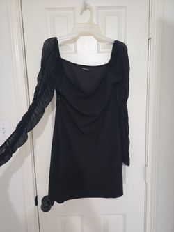 Shein little black dress w/sheer sleeves size L