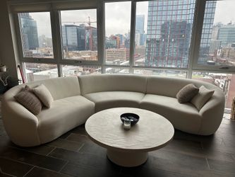 CB2 White Sectional