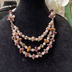 Rose Quartz, Collar 16-18”