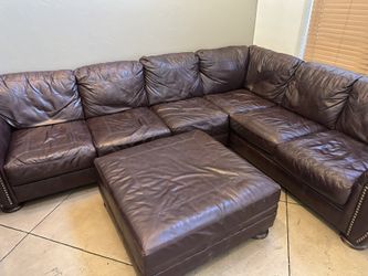 Leather L Couch