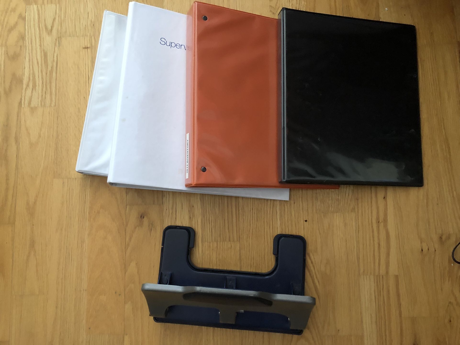 Hole punch and folders, all for $10