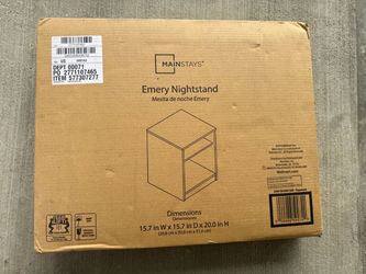 Mainstays Emery Nightstand Espresso – New in Box
