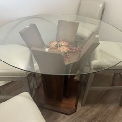  Round Glass Dining Set