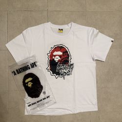 White Bape Shirt Size L
