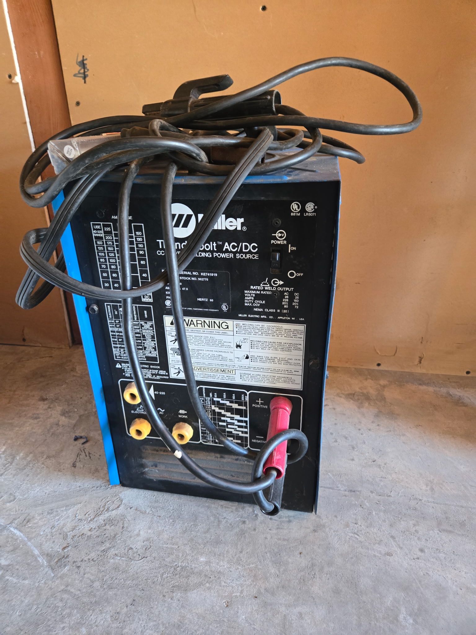 Miller Thunderbolt AC/DC Power Source Wellder