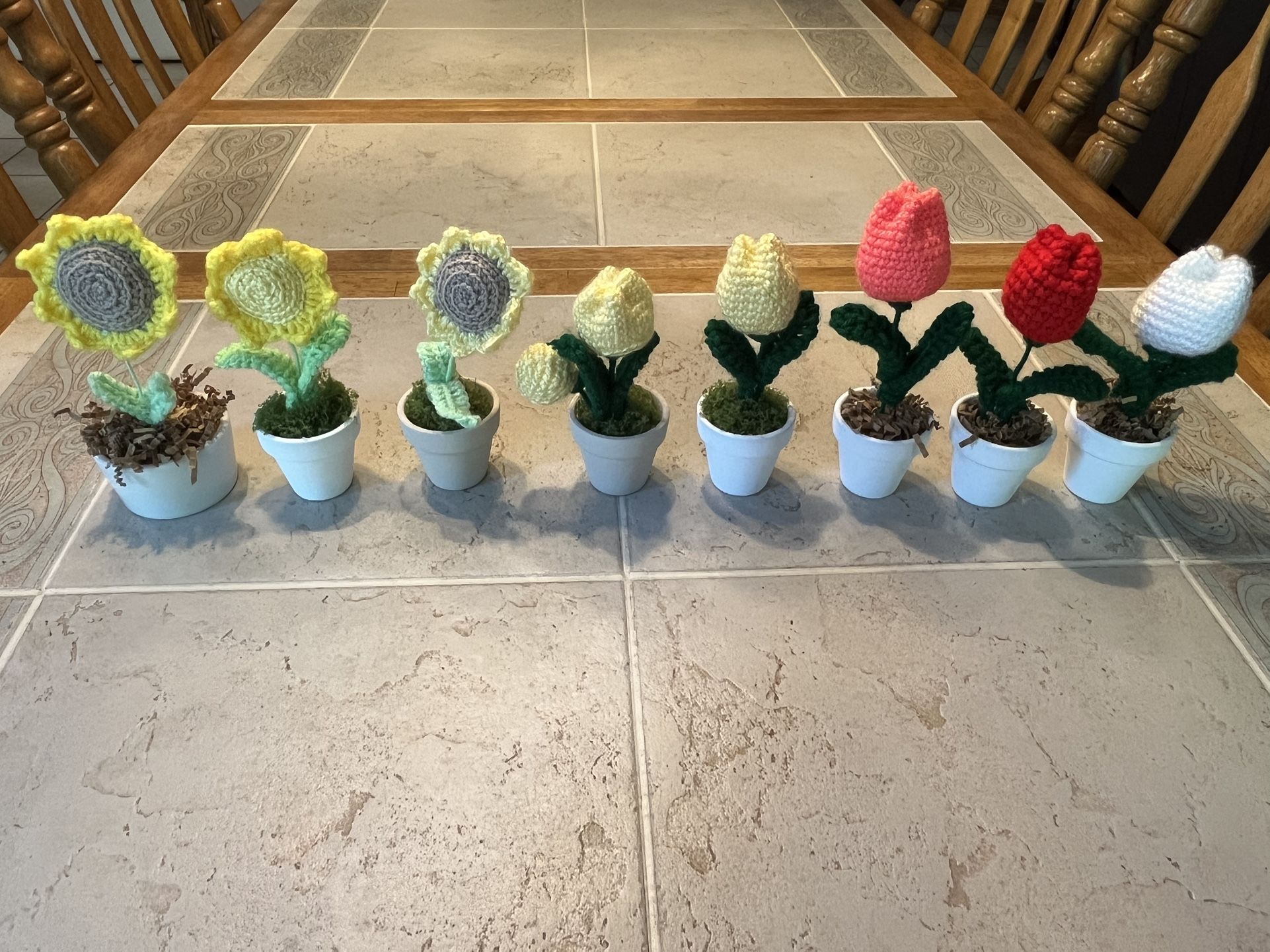 (10$ Each)Handmade Crochet Flowers
